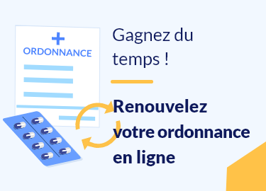 Une femme fait son renouvellement d'ordonnance en ligne pour récupérer ses médicaments en pharmacie